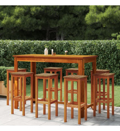 Ensemble de bar de jardin 9 pcs Bois d'acacia solide
