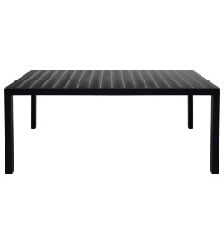 Ensemble de salle à manger de jardin 7 pcs Noir et marron