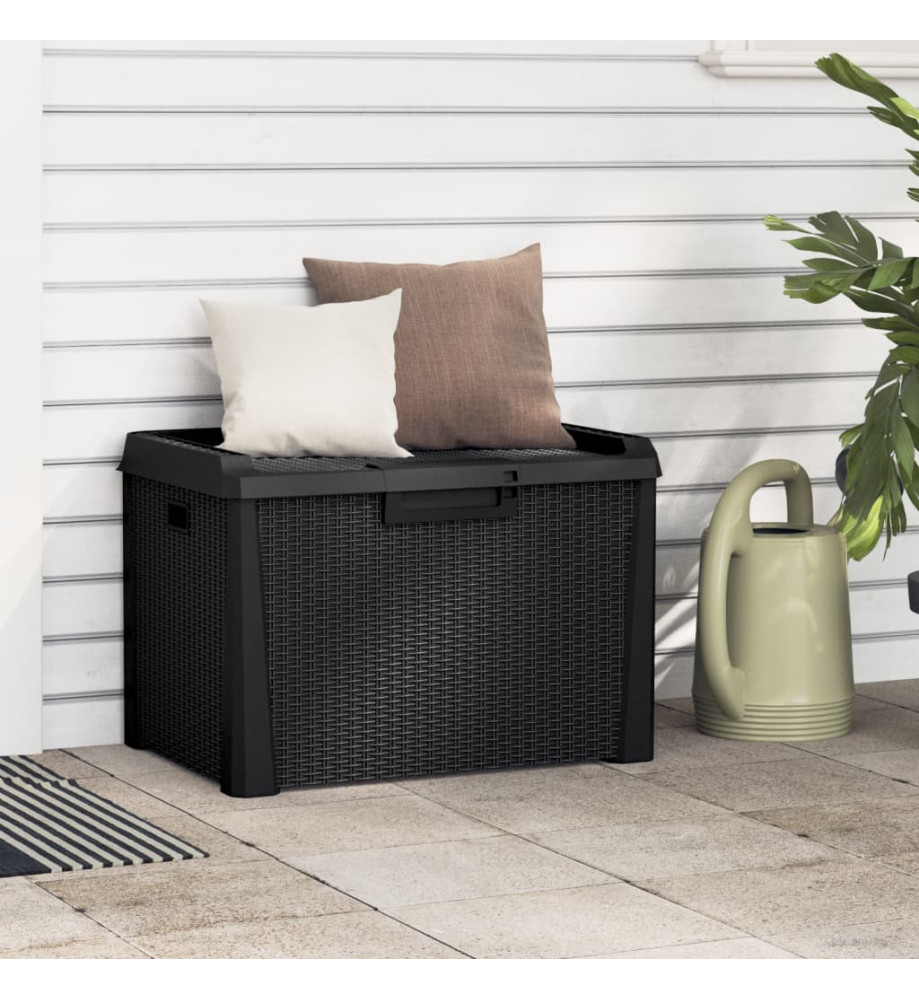 Boîte de rangement de jardin anthracite 125 L PP Boîte de rangement de jardin anthracite 125 L PP
