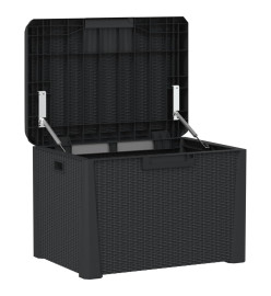 Boîte de rangement de jardin anthracite 125 L PP