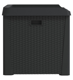 Boîte de rangement de jardin anthracite 125 L PP