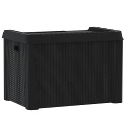 Boîte de rangement de jardin anthracite 125 L PP