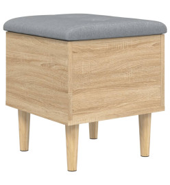 Banc de rangement chêne sonoma 42x42x46 cm bois d'ingénierie