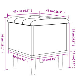 Banc de rangement chêne sonoma 42x42x46 cm bois d'ingénierie