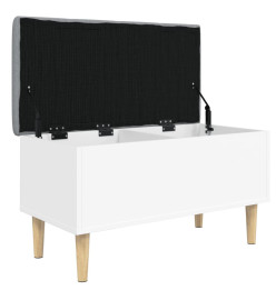 Banc de rangement blanc 82x42x46 cm bois d'ingénierie