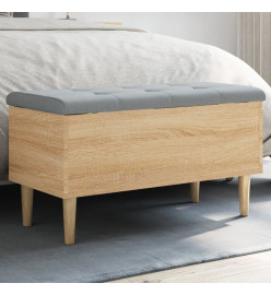 Banc de rangement chêne sonoma 82x42x46 cm bois d'ingénierie