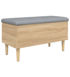 Banc de rangement chêne sonoma 82x42x46 cm bois d'ingénierie