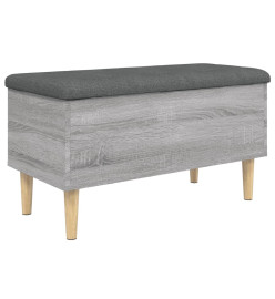 Banc de rangement sonoma gris 82x42x46 cm bois d'ingénierie