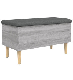 Banc de rangement sonoma gris 82x42x46 cm bois d'ingénierie