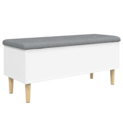 Banc de rangement blanc 102x42x46 cm bois d'ingénierie