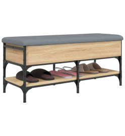 Banc à chaussures chêne sonoma 102x42x45 cm bois d'ingénierie