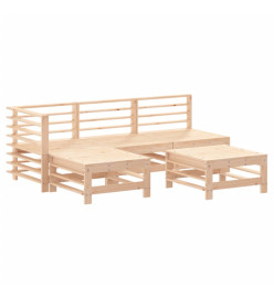 Salon de jardin 5 pcs bois massif de pin