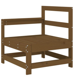 Salon de jardin 10 pcs Marron miel Bois de pin massif