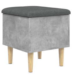 Banc de rangement gris béton 42x42x46 cm bois d'ingénierie