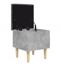 Banc de rangement gris béton 42x42x46 cm bois d'ingénierie