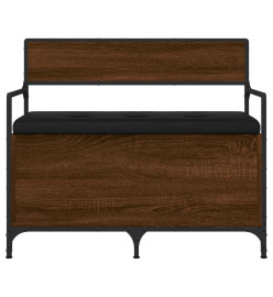 Banc de rangement chêne marron 85,5x42x73,5cm bois d'ingénierie