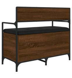 Banc de rangement chêne marron 85,5x42x73,5cm bois d'ingénierie