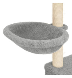 Arbre à chat avec griffoirs en sisal Gris clair 83 cm