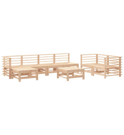 Salon de jardin 8 pcs Bois de pin massif