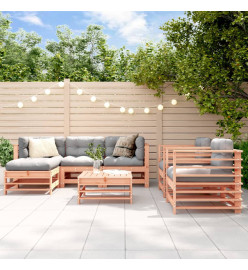 Salon de jardin 7 pcs bois massif douglas