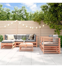 Salon de jardin 7 pcs bois massif douglas