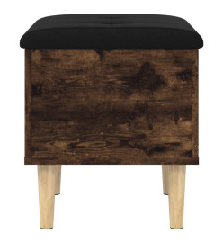 Banc de rangement chêne fumé 42x42x46 cm bois d'ingénierie