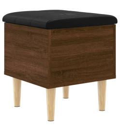 Banc de rangement chêne marron 42x42x46 cm bois d'ingénierie