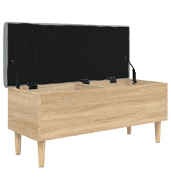 Banc de rangement chêne sonoma 102x42x46 cm bois d'ingénierie