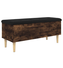 Banc de rangement chêne fumé 102x42x46 cm bois d'ingénierie