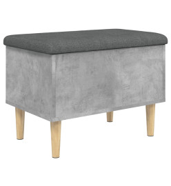 Banc de rangement gris béton 62x42x46 cm bois d'ingénierie