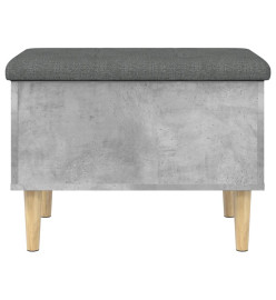 Banc de rangement gris béton 62x42x46 cm bois d'ingénierie