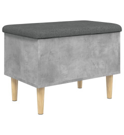 Banc de rangement gris béton 62x42x46 cm bois d'ingénierie