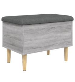 Banc de rangement sonoma gris 62x42x46 cm bois d'ingénierie