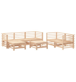 Salon de jardin 7 pcs Bois de pin massif