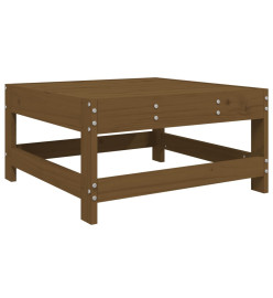 Salon de jardin 7 pcs Marron miel Bois de pin massif