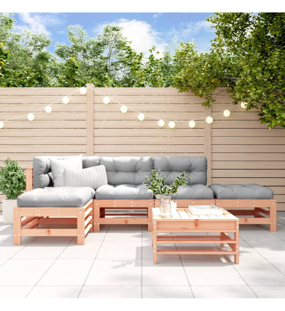 Salon de jardin 6 pcs bois massif douglas Salon de jardin 6 pcs bois massif douglas