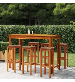 Ensemble de bar de jardin 7 pcs bois d'acacia solide