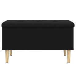 Banc de rangement noir 82x42x46 cm bois d'ingénierie