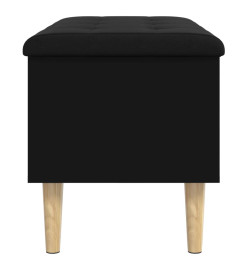 Banc de rangement noir 82x42x46 cm bois d'ingénierie