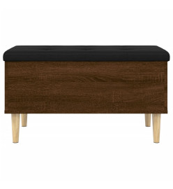 Banc de rangement chêne marron 82x42x46 cm bois d'ingénierie