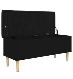 Banc de rangement noir 102x42x46 cm bois d'ingénierie