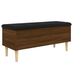 Banc de rangement chêne marron 102x42x46 cm bois d'ingénierie