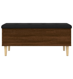 Banc de rangement chêne marron 102x42x46 cm bois d'ingénierie