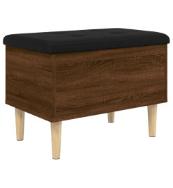 Banc de rangement chêne marron 62x42x46 cm bois d'ingénierie