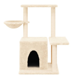 Arbre à chat avec griffoirs en sisal Crème 83 cm