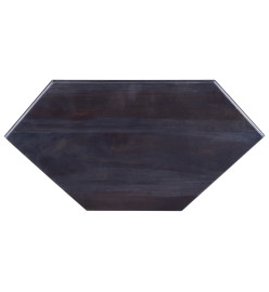 Meuble TV d'angle Noir clair 80x40x49 cm Bois massif d'acajou