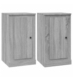 Buffets 3 pcs Sonoma gris Bois d'ingénierie