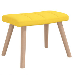 Chaise à bascule avec tabouret Jaune moutarde Tissu