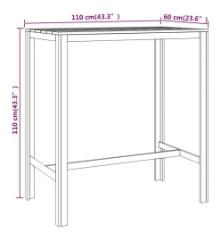 Meubles de bar de jardin 5 pcs Bois de pin imprégné