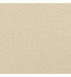 Canapé 2 places avec oreillers décoratifs crème 140 cm tissu